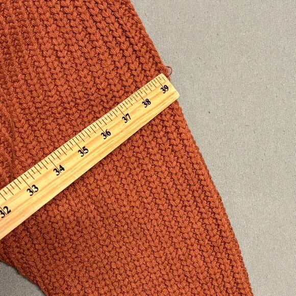 FREE PEOPLE Women's Turtleneck Oversized‎ Cable Knit Sweater Orange XS Eleven - Picture 9 of 13